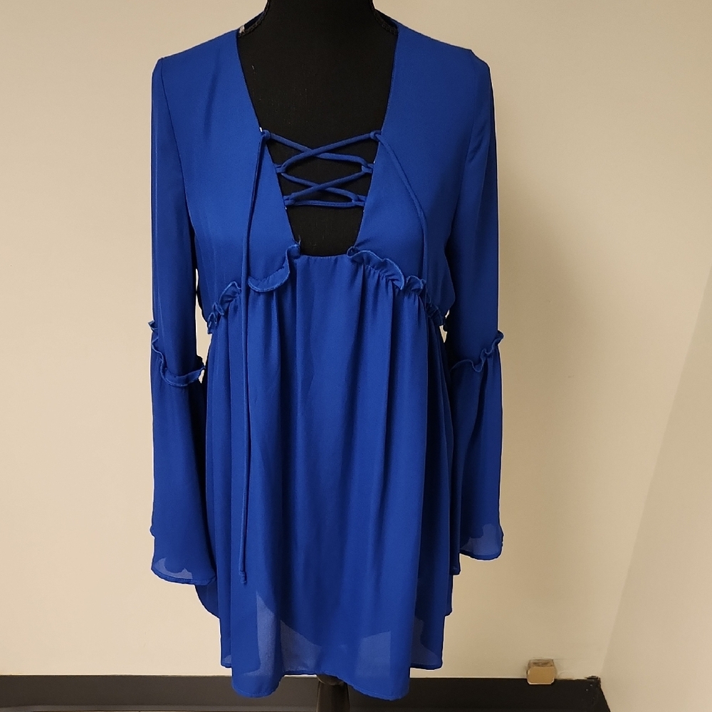Altar'd State Royal Blue Mini Dress